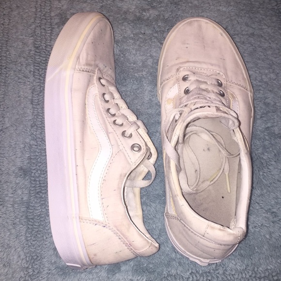 White Color-Speckled old skool Vans - Picture 4 of 4